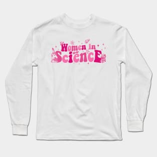 Retro Women In Science, Science Teacher, Cool Science (2 Sided) Long Sleeve T-Shirt